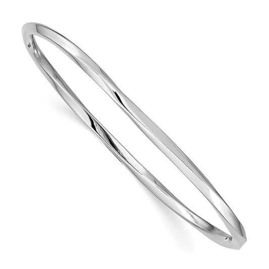 Sterling Silver Rhodium-Plated 3.50mm Bangle