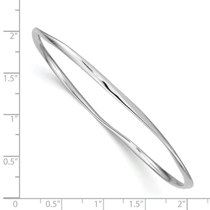 Sterling Silver Rhodium-Plated 2.25mm Bangle