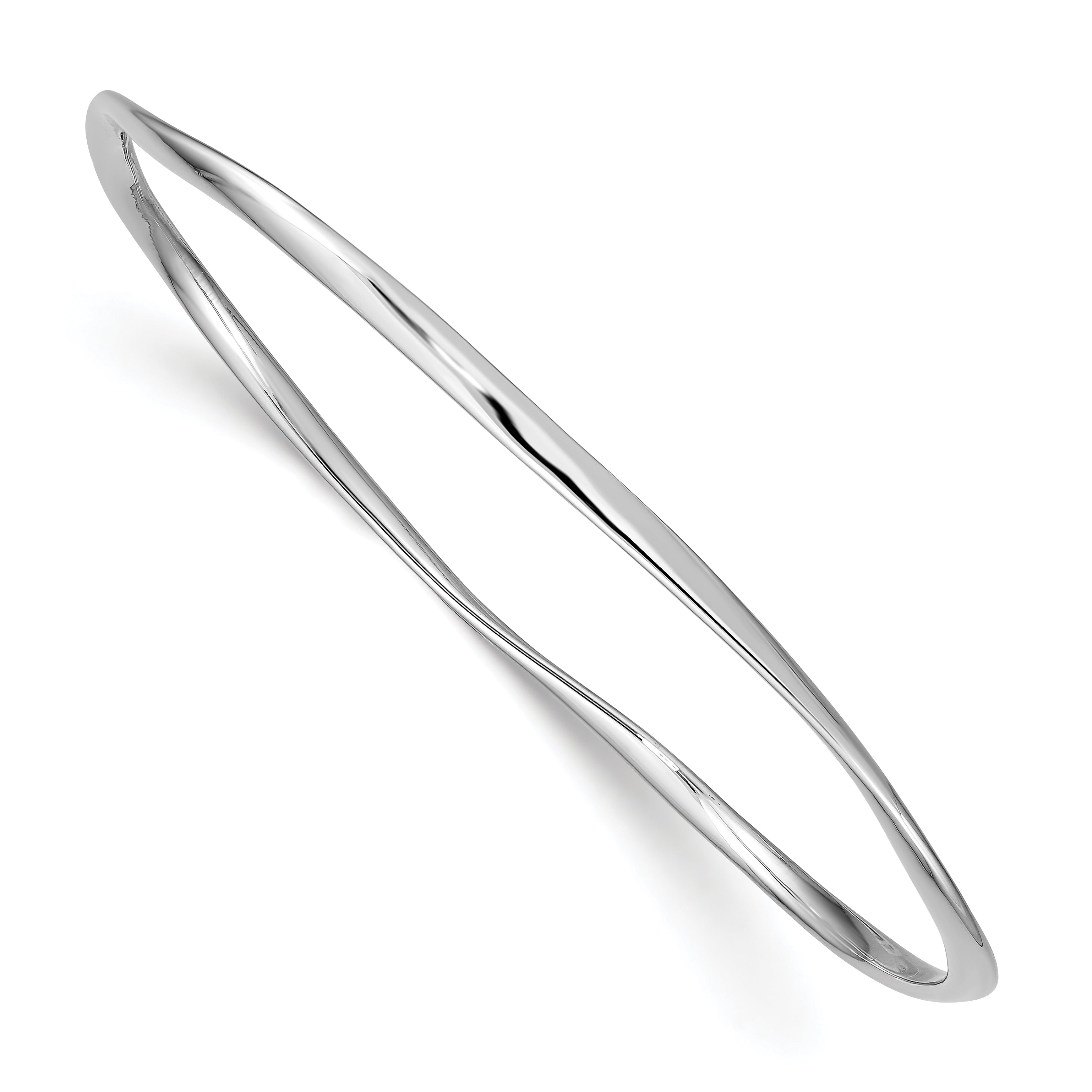 Sterling Silver Rhodium-Plated 2.25mm Bangle