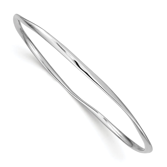 Sterling Silver Rhodium-Plated 2.25mm Bangle