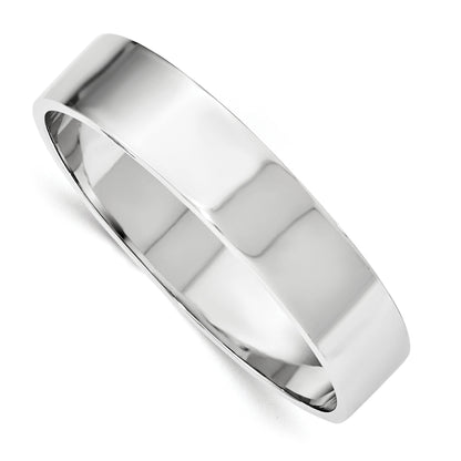 Sterling Silver 15.50mm Rhodium-Plated Polished Slip-On Bangle