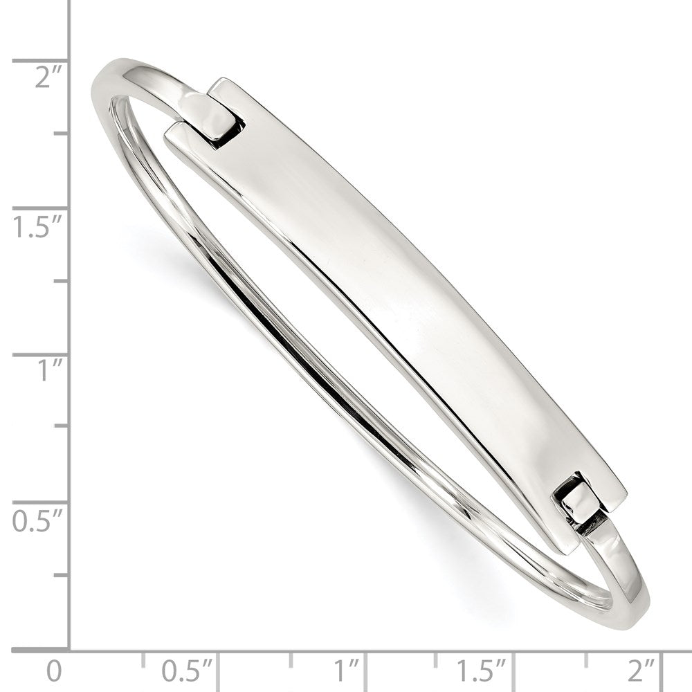 Sterling Silver Id Hinged Bangle