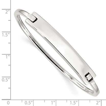 Sterling Silver Id Hinged Bangle