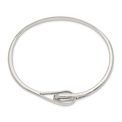 Sterling Silver Interlocking Slip-On Bangle
