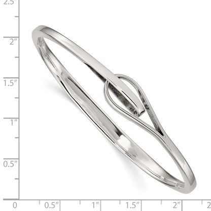 Sterling Silver Interlocking Slip-On Bangle