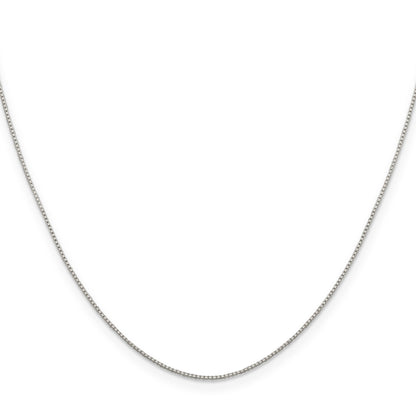 22 Inch Sterling Silver .8mm 8 Sided Diamond-Cut Box Chain Necklace