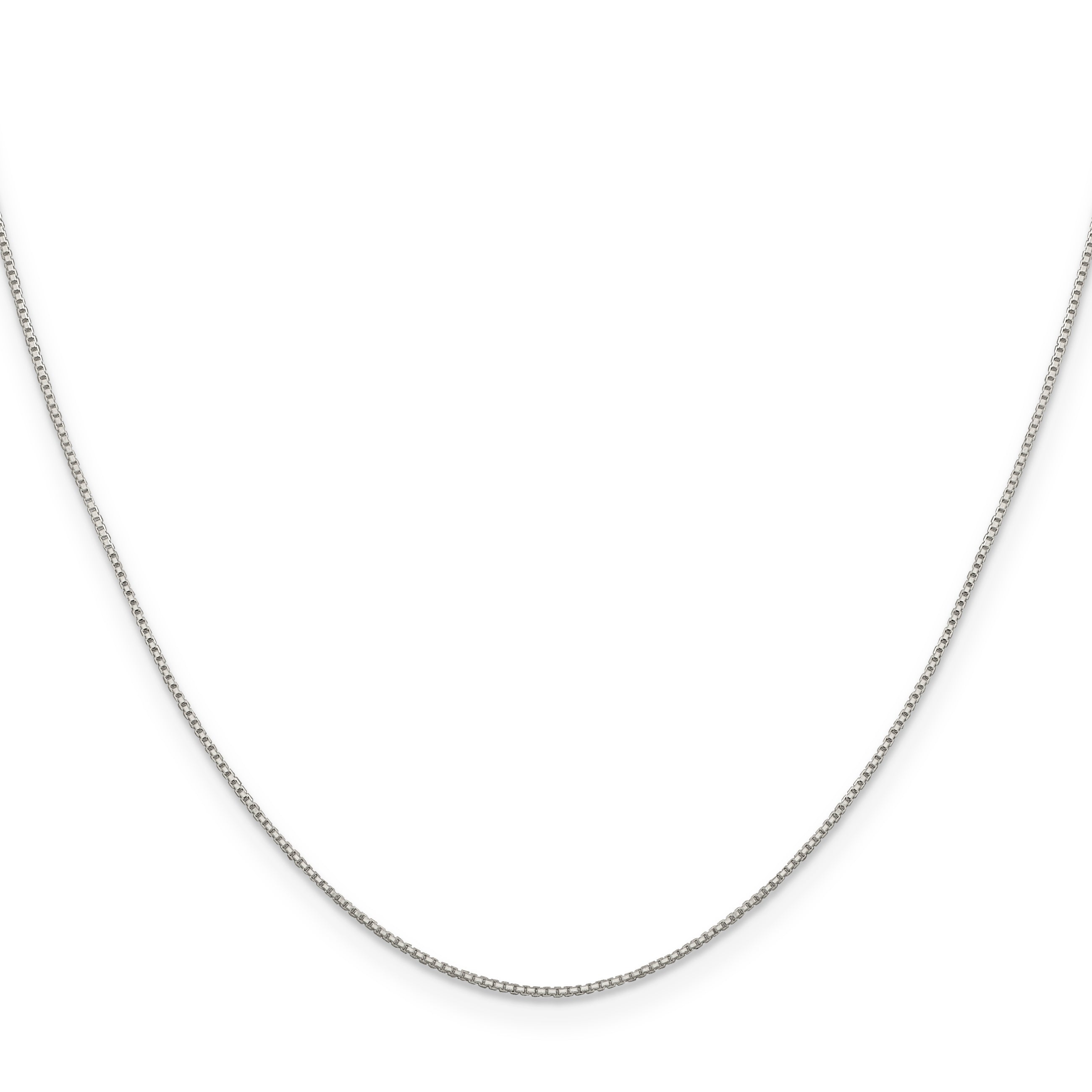 24 Inch Sterling Silver .8mm 8 Sided Diamond-Cut Box Chain Necklace