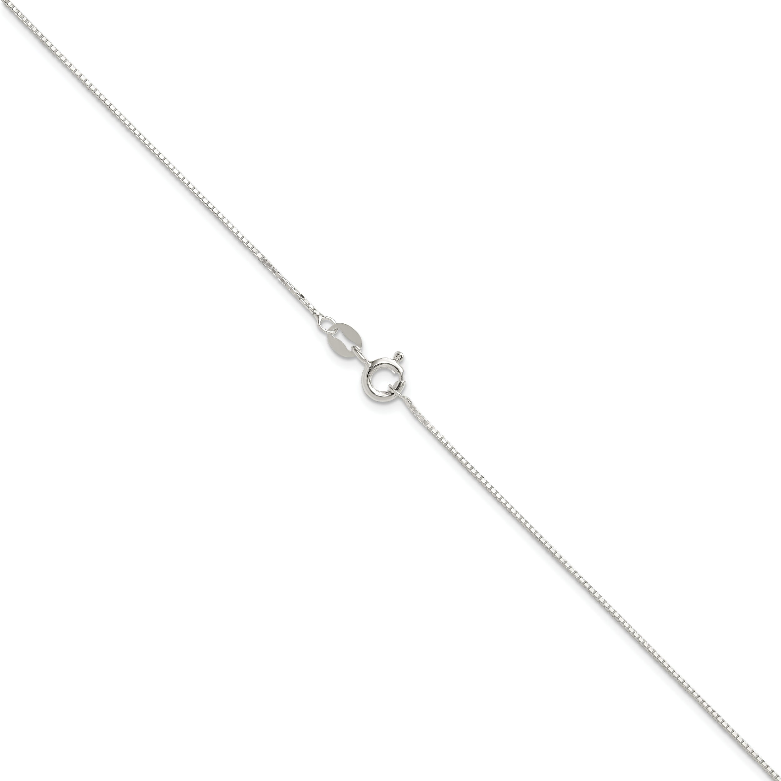 16 Inch Sterling Silver .8mm 8 Sided Diamond-Cut Box Chain Necklace