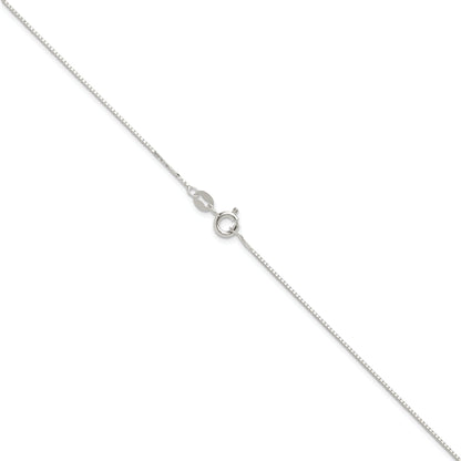 26 Inch Sterling Silver .8mm 8 Sided Diamond-Cut Box Chain Necklace
