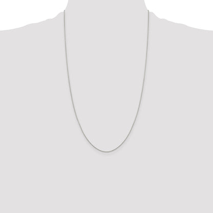 26 Inch Sterling Silver .8mm 8 Sided Diamond-Cut Box Chain Necklace