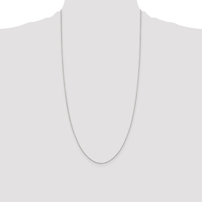 28 Inch Sterling Silver .8mm 8 Sided Diamond-Cut Box Chain Necklace