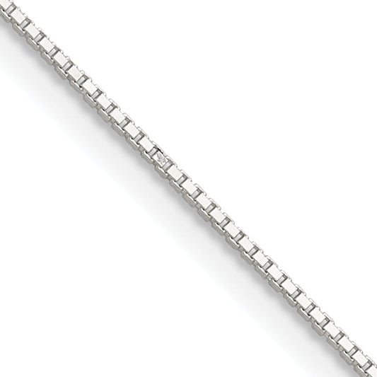16 Inch Sterling Silver .8mm 8 Sided Diamond-Cut Box Chain Necklace