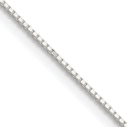 22 Inch Sterling Silver .8mm 8 Sided Diamond-Cut Box Chain Necklace