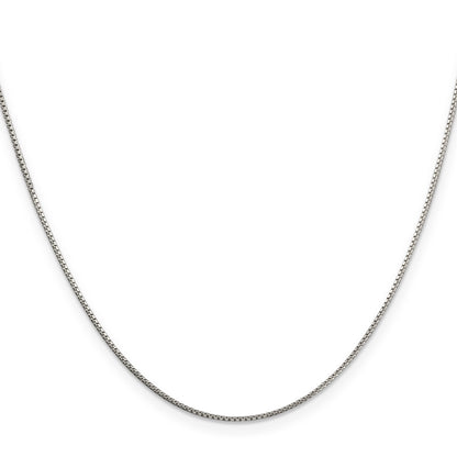 16 Inch Sterling Silver 1mm 8 Sided Diamond-Cut Box Chain Necklace