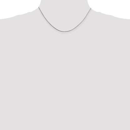 16 Inch Sterling Silver 1mm 8 Sided Diamond-Cut Box Chain Necklace