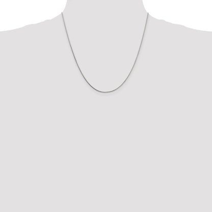 20 Inch Sterling Silver 1mm 8 Sided Diamond-Cut Box Chain Necklace