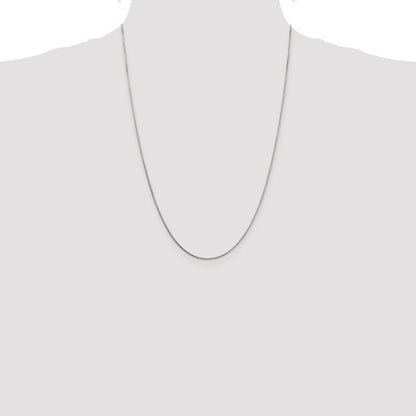 24 Inch Sterling Silver 1mm 8 Sided Diamond-Cut Box Chain Necklace