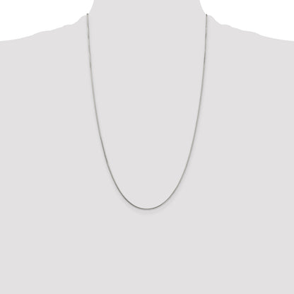 26 Inch Sterling Silver 1mm 8 Sided Diamond-Cut Box Chain Necklace