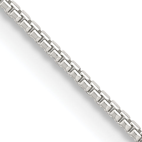 20 Inch Sterling Silver 1mm 8 Sided Diamond-Cut Box Chain Necklace