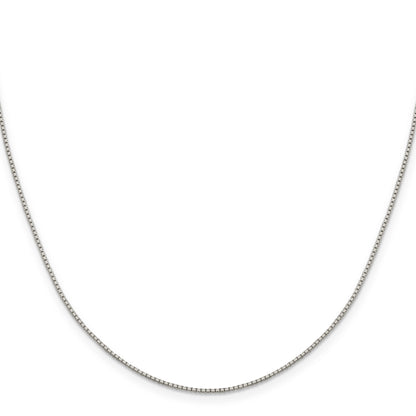 26 Inch Sterling Silver 1.15mm 8 Sided Diamond-Cut Box Chain Necklace