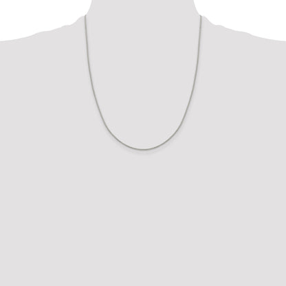 22 Inch Sterling Silver 1.15mm 8 Sided Diamond-Cut Box Chain Necklace