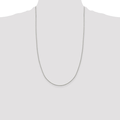 26 Inch Sterling Silver 1.15mm 8 Sided Diamond-Cut Box Chain Necklace