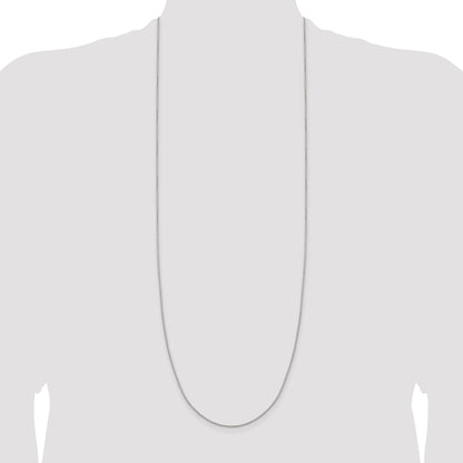 36 Inch Sterling Silver 1.15mm 8 Sided Diamond-Cut Box Chain Necklace