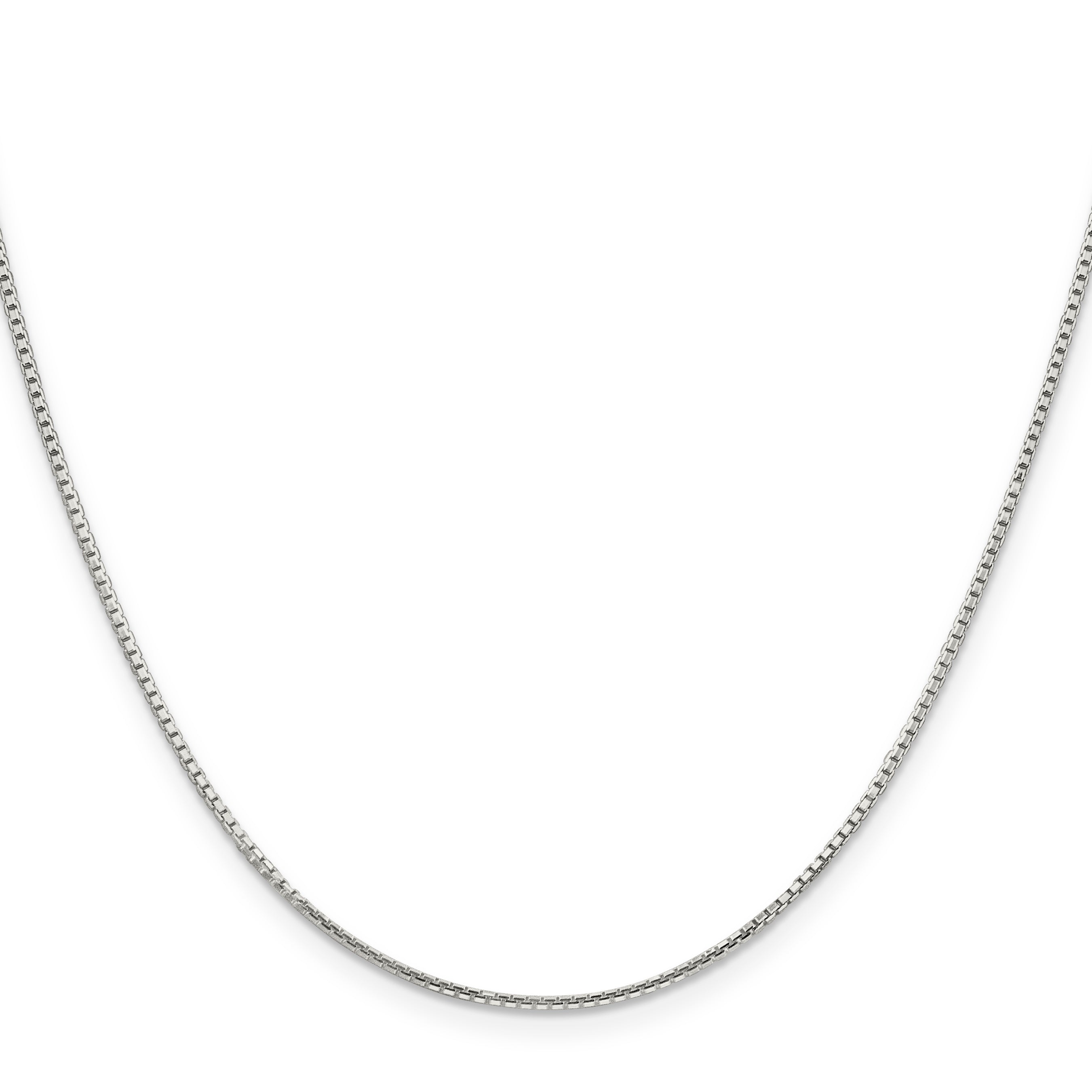 36 Inch Sterling Silver 1.25mm 8 Sided Diamond-Cut Box Chain Necklace