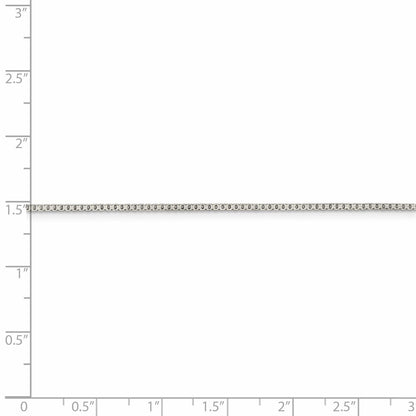 18 Inch Sterling Silver 1.25mm 8 Sided Diamond-Cut Box Chain W/2In Ext.