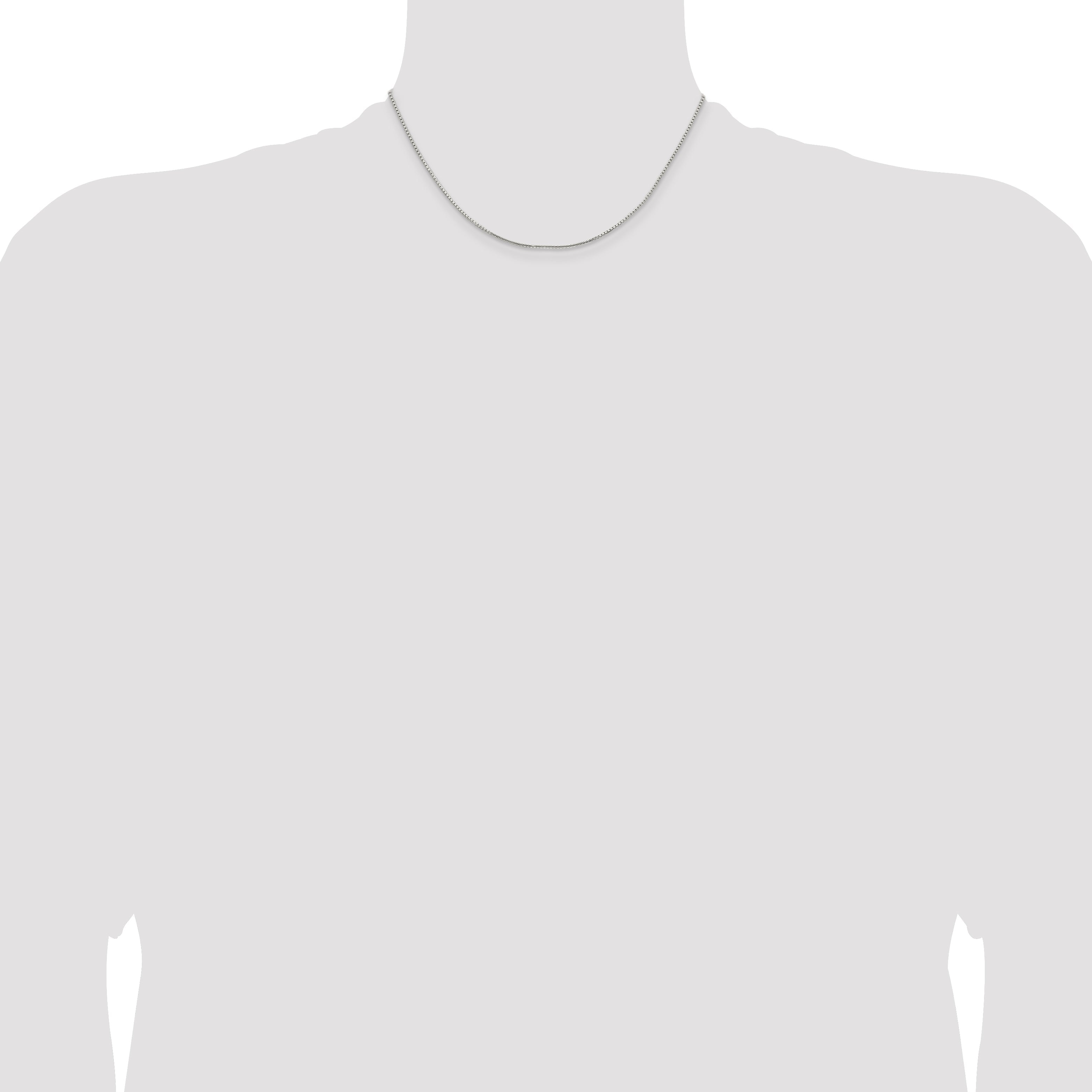 16 Inch Sterling Silver 1.25mm 8 Sided Diamond-Cut Box Chain Necklace