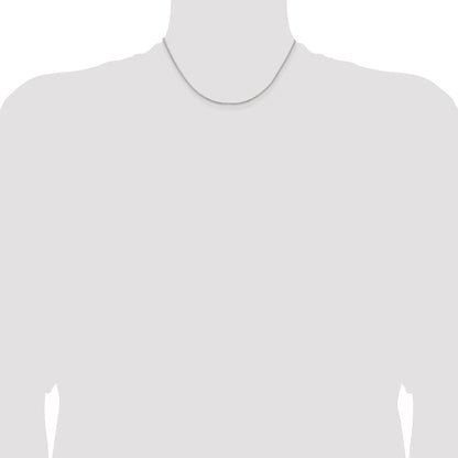 16 Inch Sterling Silver 1.25mm 8 Sided Diamond-Cut Box Chain Necklace