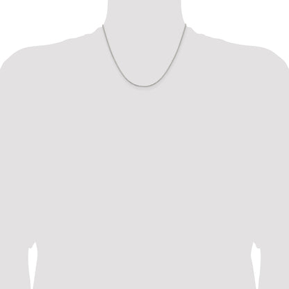 18 Inch Sterling Silver 1.25mm 8 Sided Diamond-Cut Box Chain Necklace