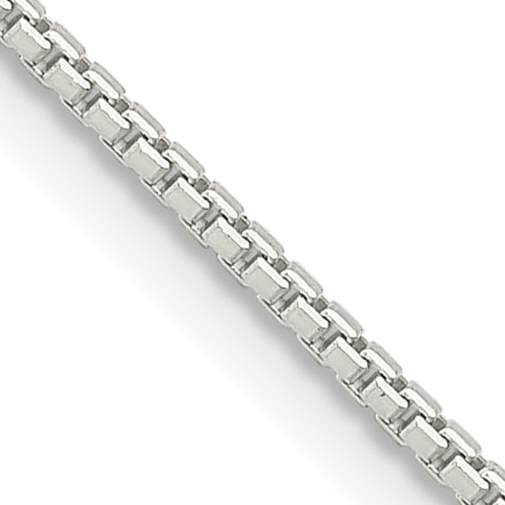30 Inch Sterling Silver 1.25mm 8 Sided Diamond-Cut Box Chain Necklace