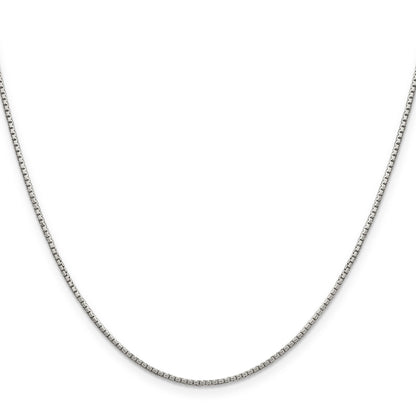 24 Inch Sterling Silver 1.35mm 8 Sided Diamond-Cut Box Chain Necklace