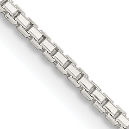 36 Inch Sterling Silver 1.35mm 8 Sided Diamond-Cut Box Chain Necklace