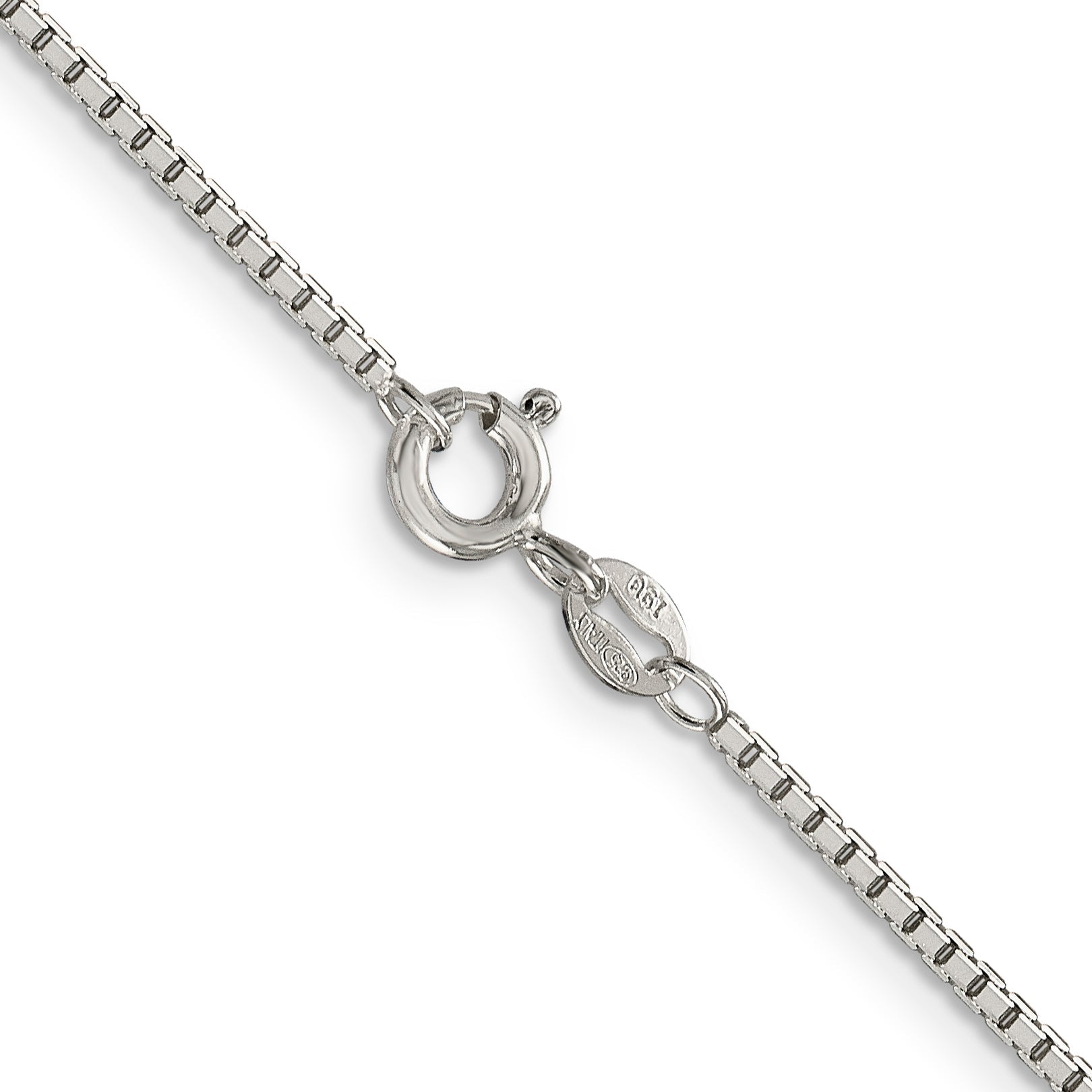24 Inch Sterling Silver 1.5mm 8 Sided Diamond-Cut Box Chain Necklace