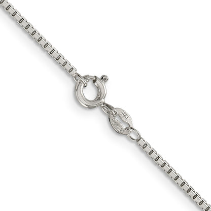 26 Inch Sterling Silver 1.5mm 8 Sided Diamond-Cut Box Chain Necklace