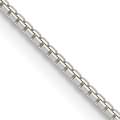 18 Inch Sterling Silver 1.5mm 8 Sided Diamond-Cut Box Chain Necklace