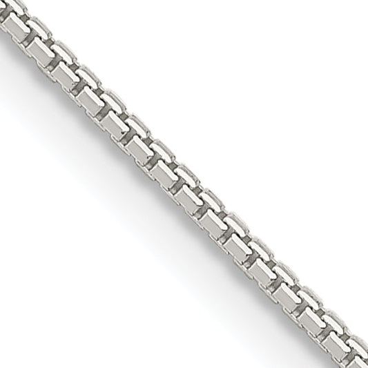 28 Inch Sterling Silver 1.5mm 8 Sided Diamond-Cut Box Chain Necklace
