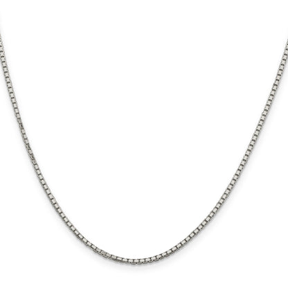 28 Inch Sterling Silver 1.7mm 8 Sided Diamond-Cut Box Chain Necklace
