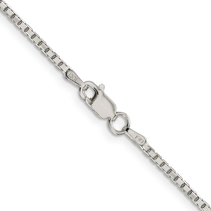 20 Inch Sterling Silver 1.7mm 8 Sided Diamond-Cut Box Chain Necklace