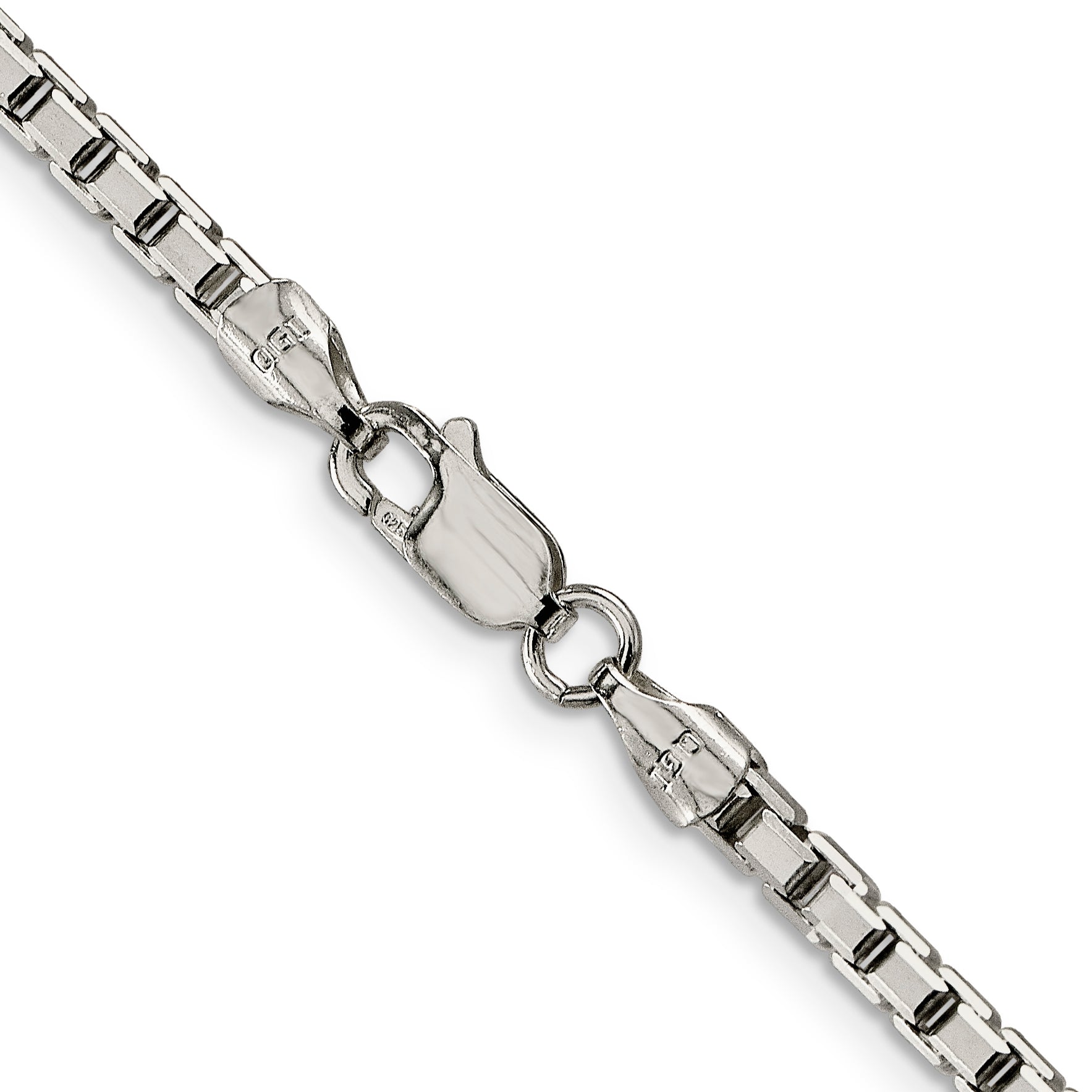 18 Inch Sterling Silver 2.9mm 8 Sided Diamond-Cut Box Chain Necklace