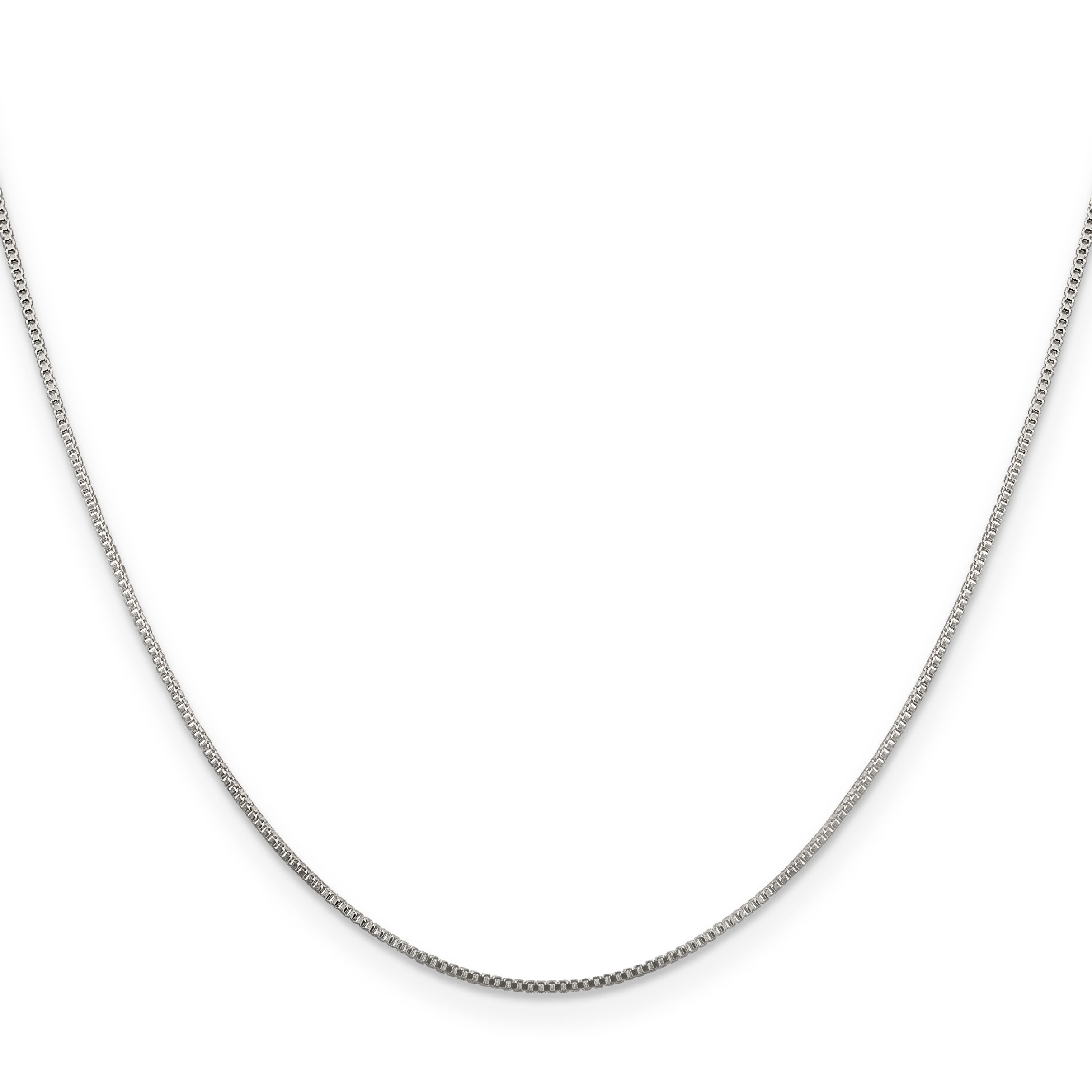 22 Inch Sterling Silver .8mm Box Chain W/4In Ext.