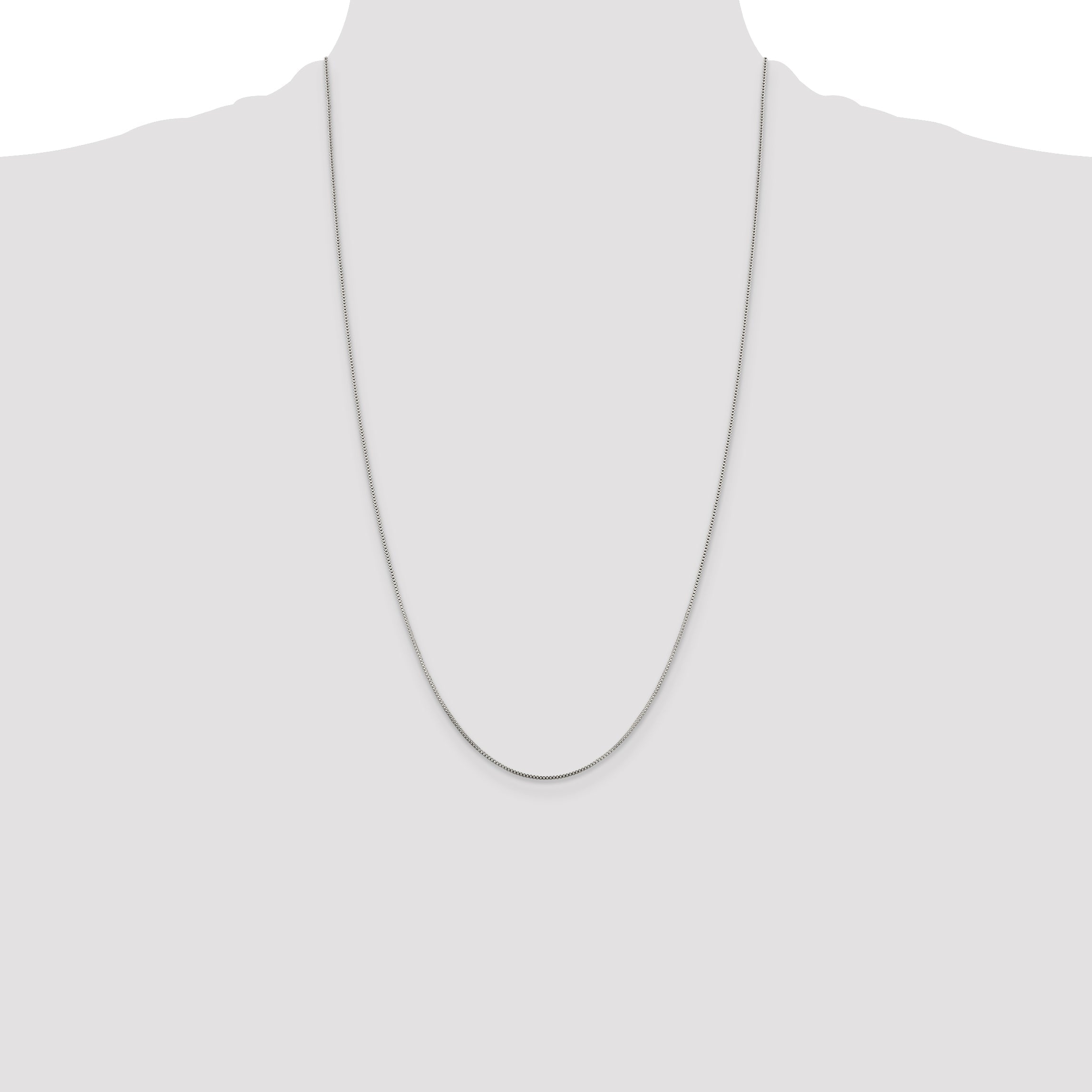 26 Inch Sterling Silver .8mm Box Chain Necklace