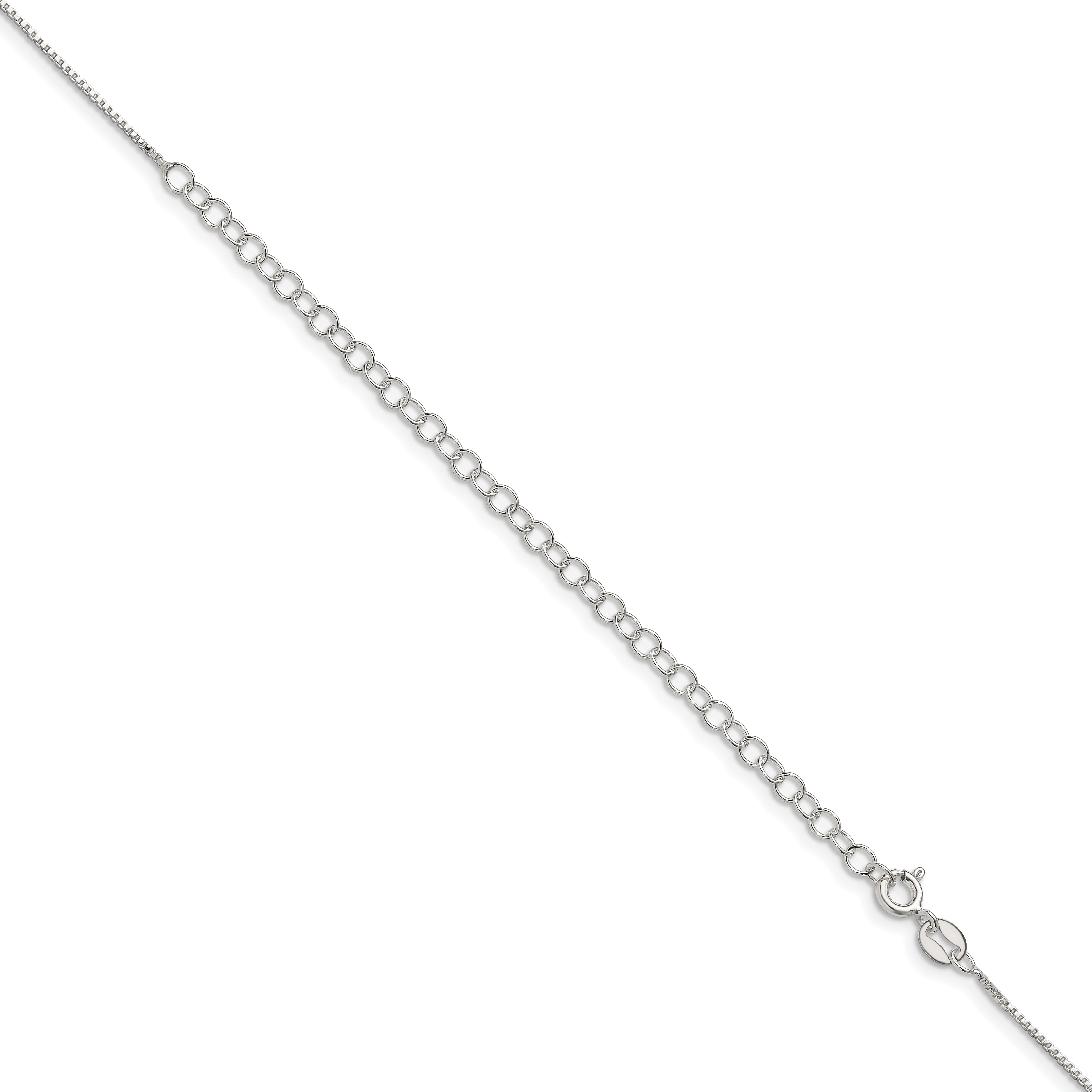 22 Inch Sterling Silver .8mm Box Chain W/4In Ext.