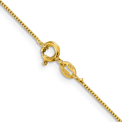 16 Inch Flash Gold-Plated Sterling Silver .8mm Box Chain Necklace