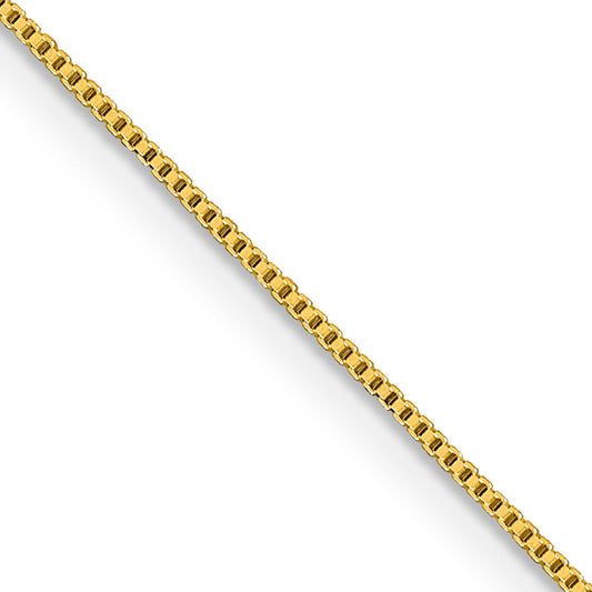 18 Inch Flash Gold-Plated Sterling Silver .8mm Box Chain Necklace