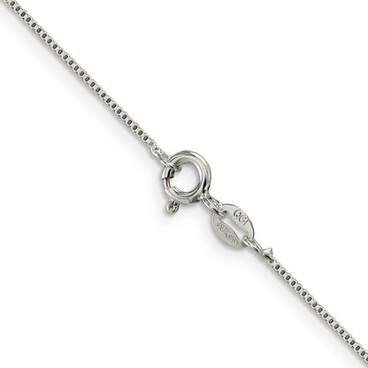 26 Inch Sterling Silver Rhodium-Plated .8mm Box Chain Necklace