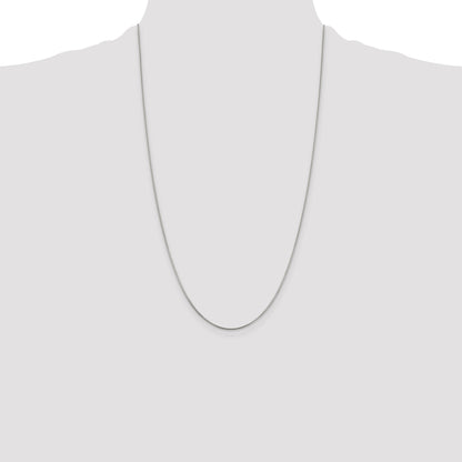 26 Inch Sterling Silver Rhodium-Plated .8mm Box Chain Necklace