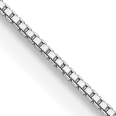 14 Inch Sterling Silver Rhodium-Plated .8mm Box Chain Necklace